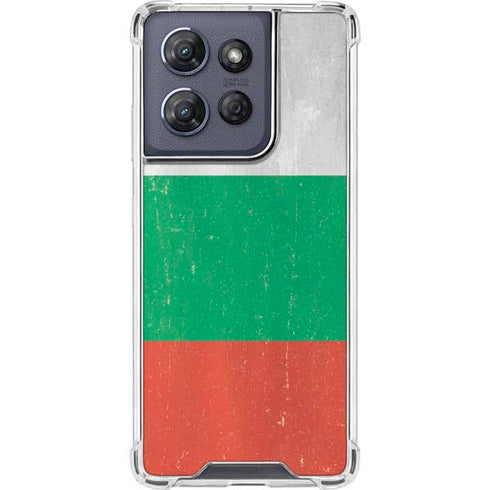Bulgarian Flag Distressed Moto G Play 5G (2025) Clear Case